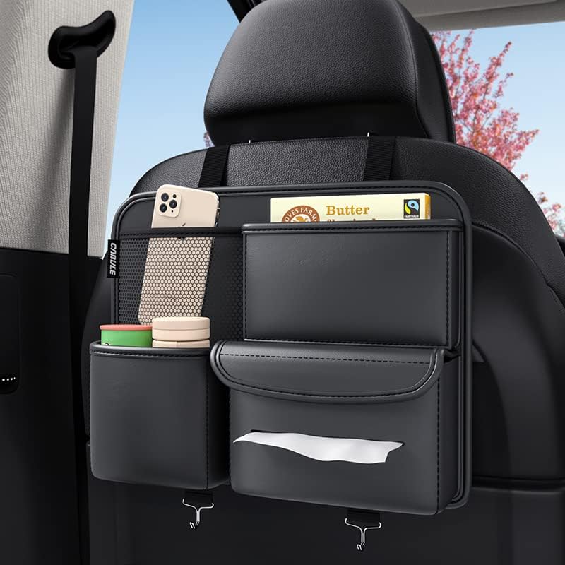 Multifunction Car Seat Side Organizer | Premium PU Leather Storage Bag