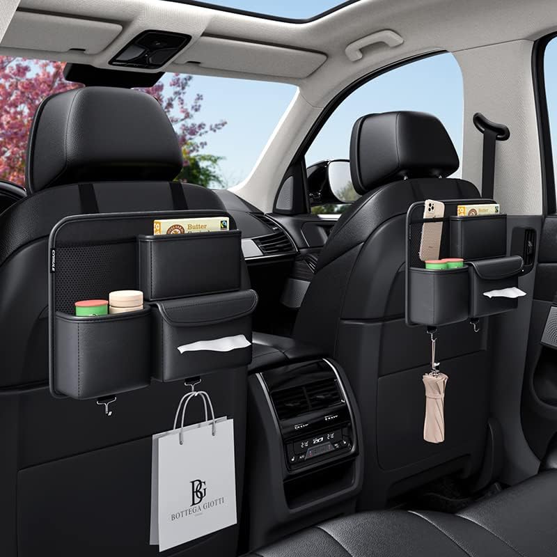Multifunction Car Seat Side Organizer | Premium PU Leather Storage Bag