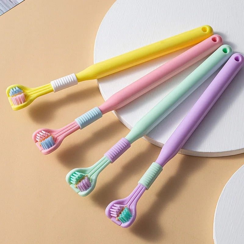 Three-Sided Soft Bristle Wrap-Around Manual Toothbrush (Pack of 2)