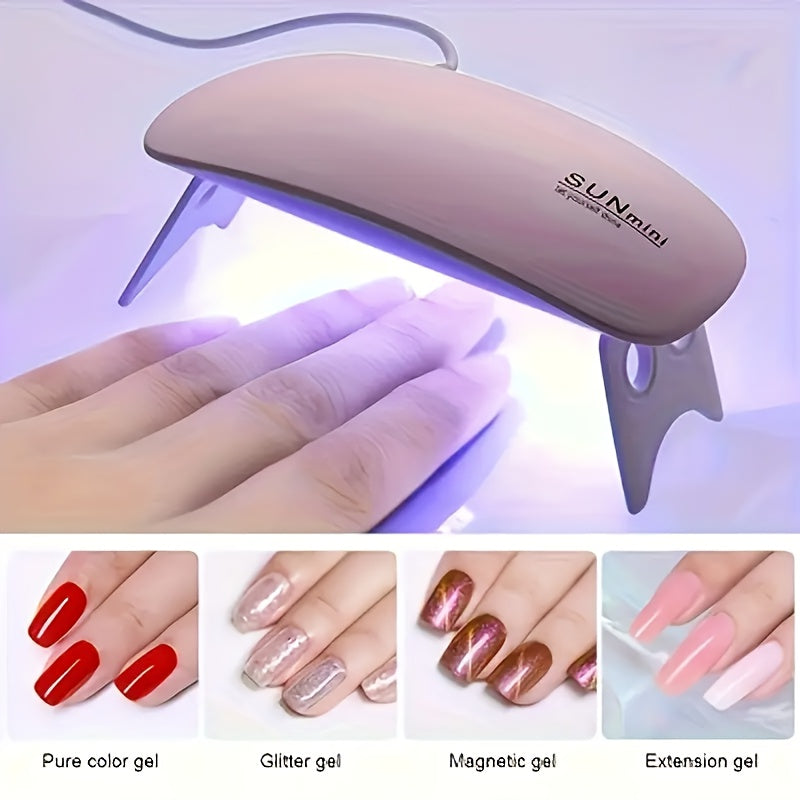 Mini UV LED Portable Nail Gel Curing Lamp with Timer (6W)