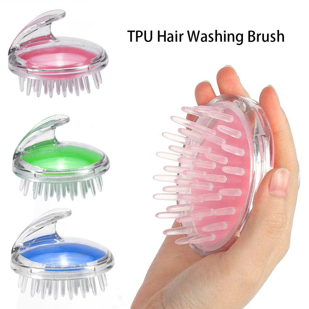 Silicone Hair Wash Brush & Scalp Massaging Deep Cleanser Comb