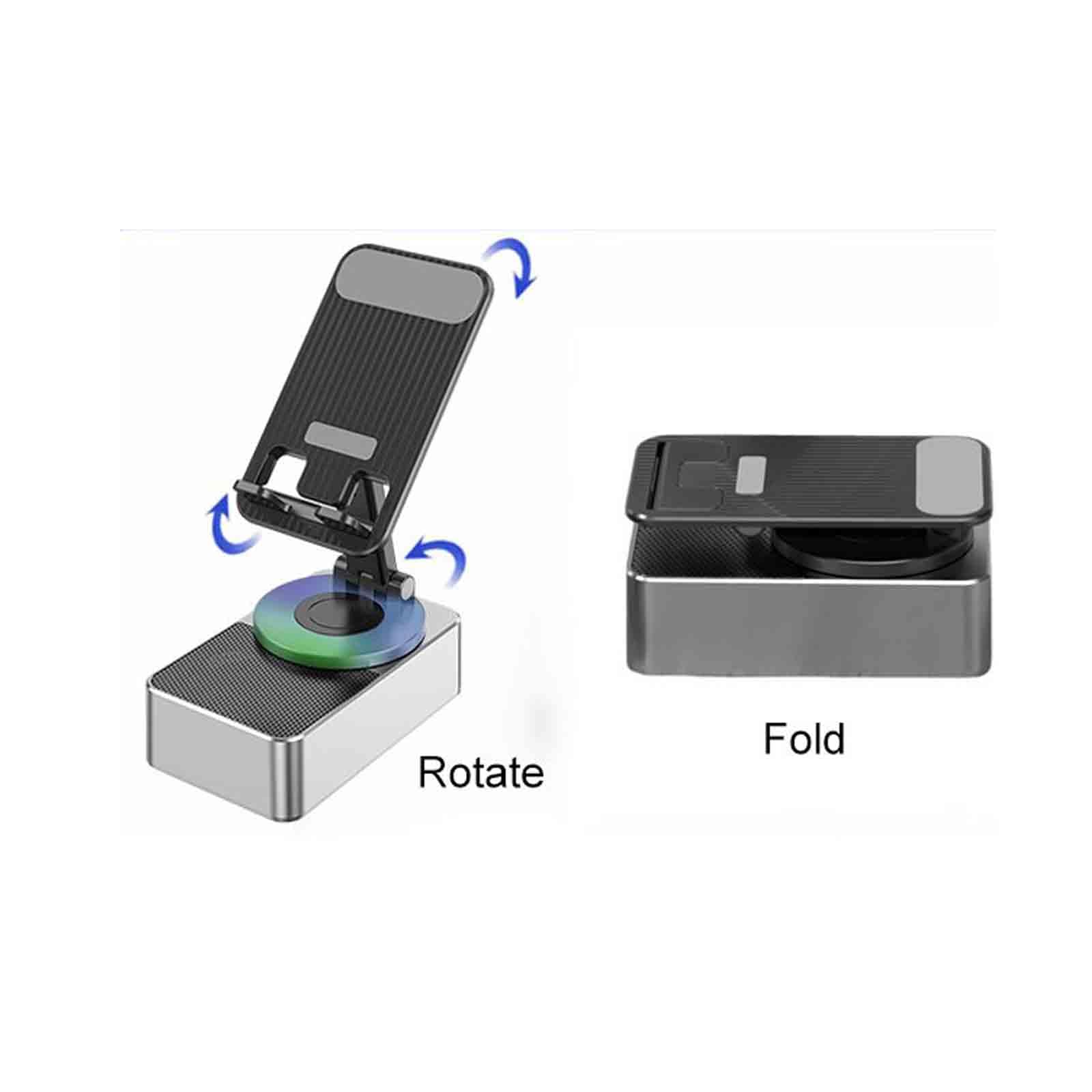 3-in-1 Foldable Desktop Phone Stand with Bluetooth Speaker