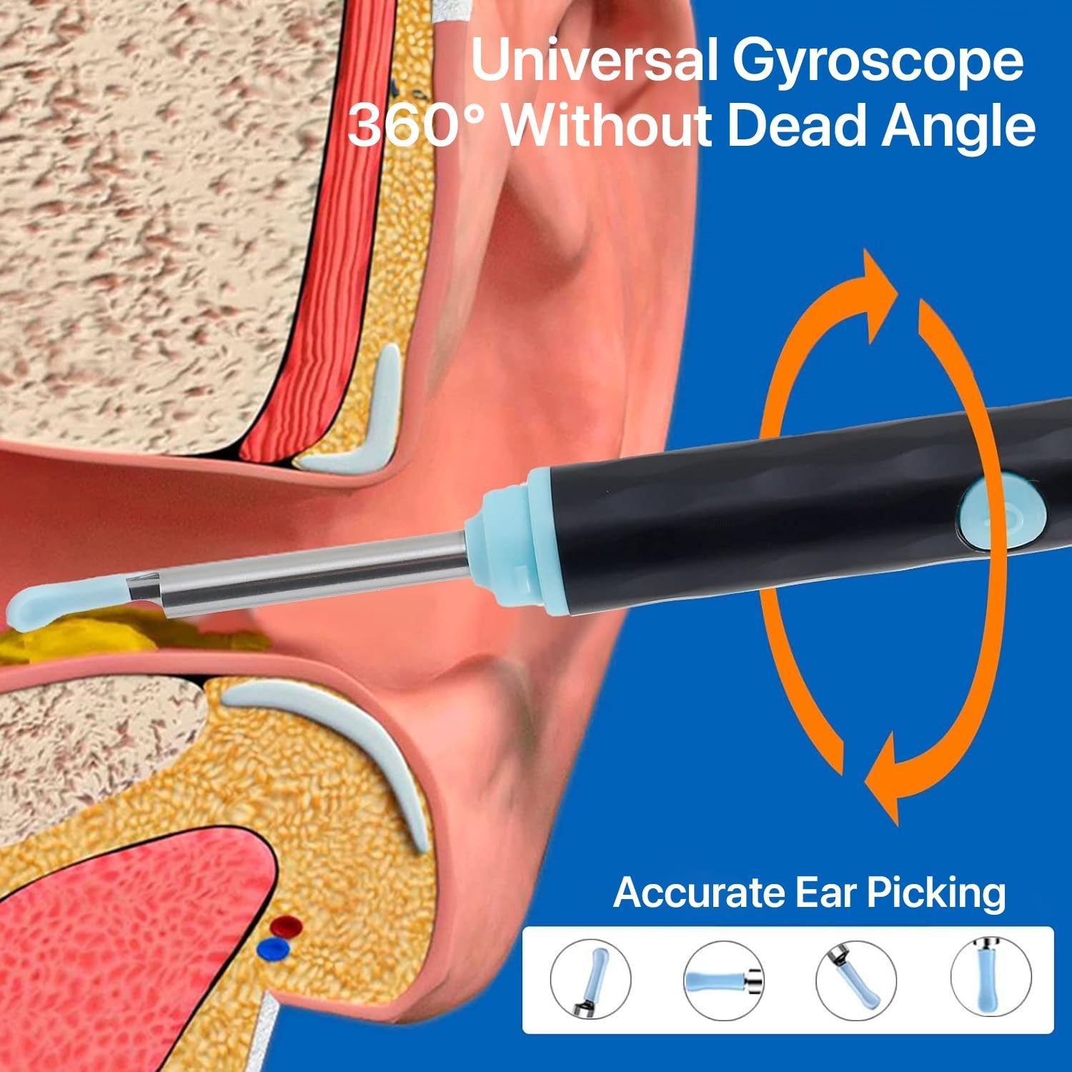Rechargeable Smart Wireless Ear Camera Kit – Visual Ear Wax Removal Tool