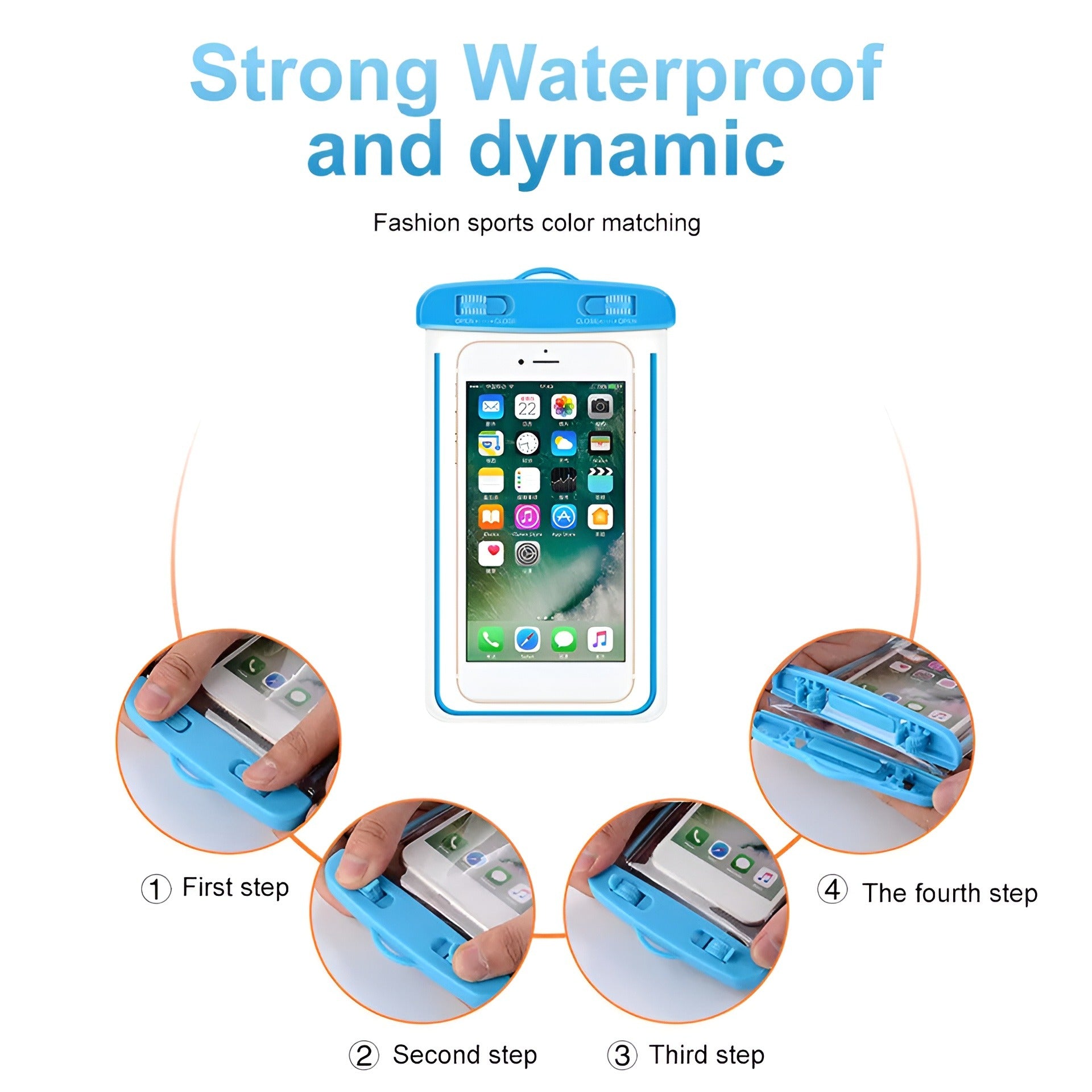 Universal Waterproof Mobile Pouch with Touch-Sensitive Window