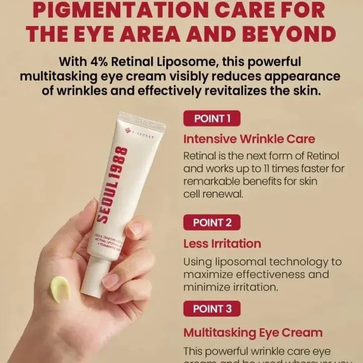K-SECRET SEOUL 1988 Eye Cream | Retinal Liposome 2% + Fermented Black Bean