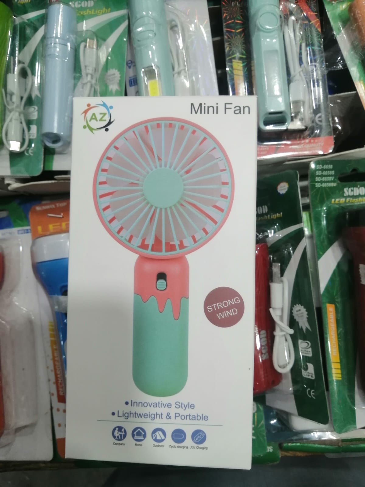 Rechargeable Multifunctional Mini Cooling Fan