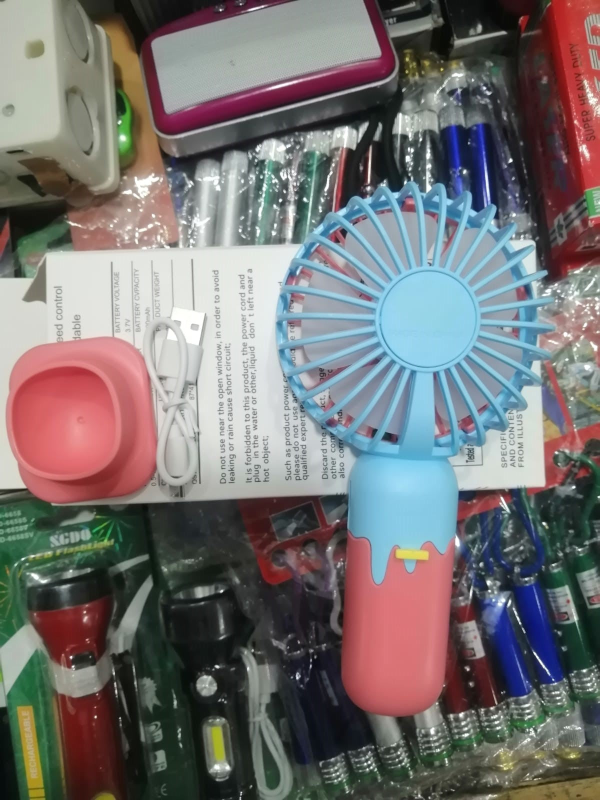 Rechargeable Multifunctional Mini Cooling Fan