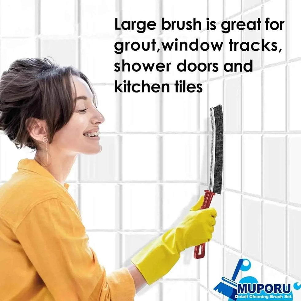 Pack of 2 Gap Cleaning Brushes for Sturdy Bathroom Cleaning