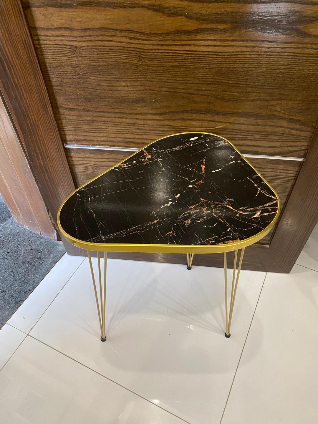 Black Gold Coffee Table 18" Stylish Modern Design