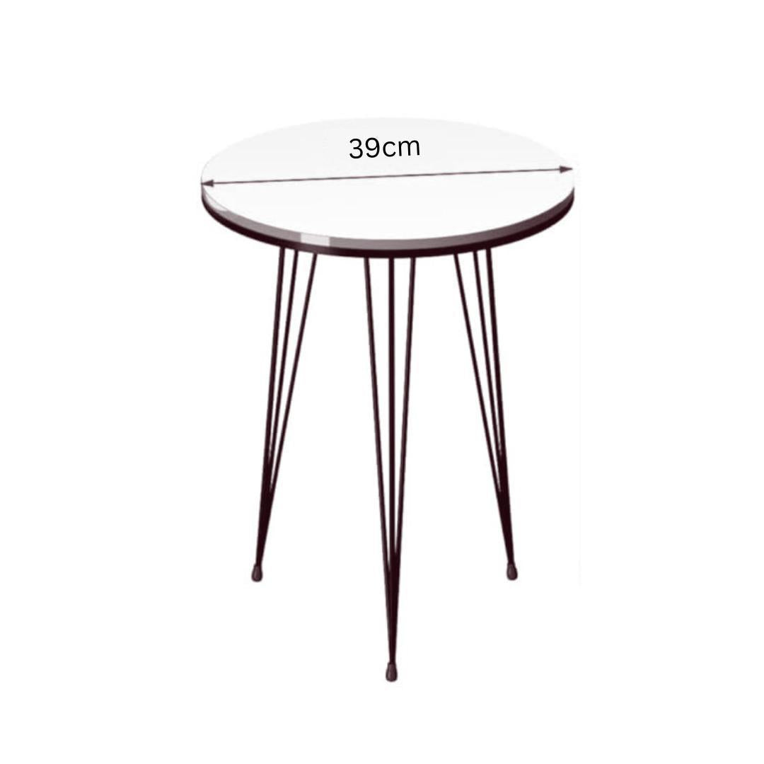 Black Gold Coffee Table 18" Stylish Modern Design