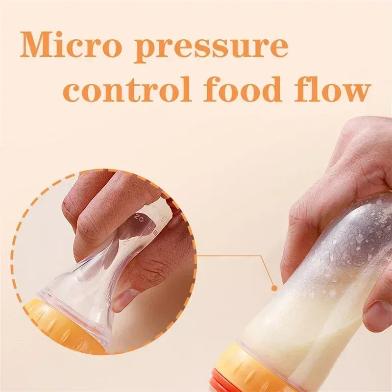 Squeeze Baby Bottle with Feeder & Training Spoon (each)