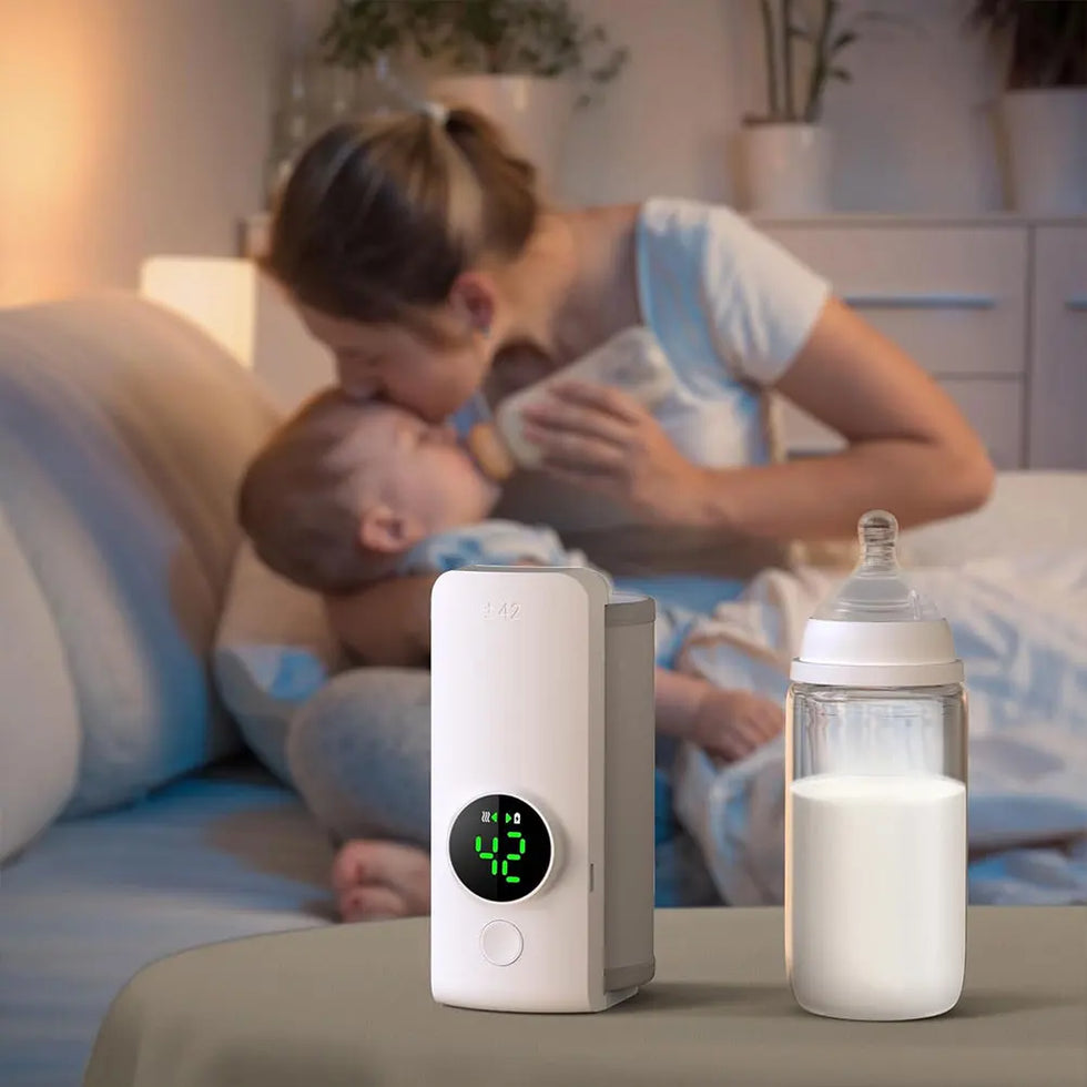 Cordless Rechargeable Travel Milk Warmer with Temperature Control