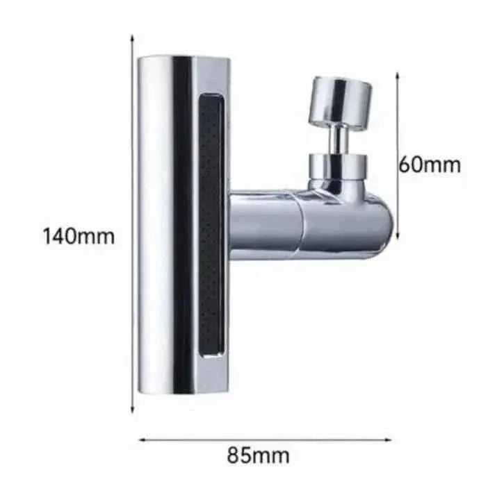 Multifunctional Kitchen Faucet Waterfall with Pressurized Bubbler and 4 Modes Spout Adapter