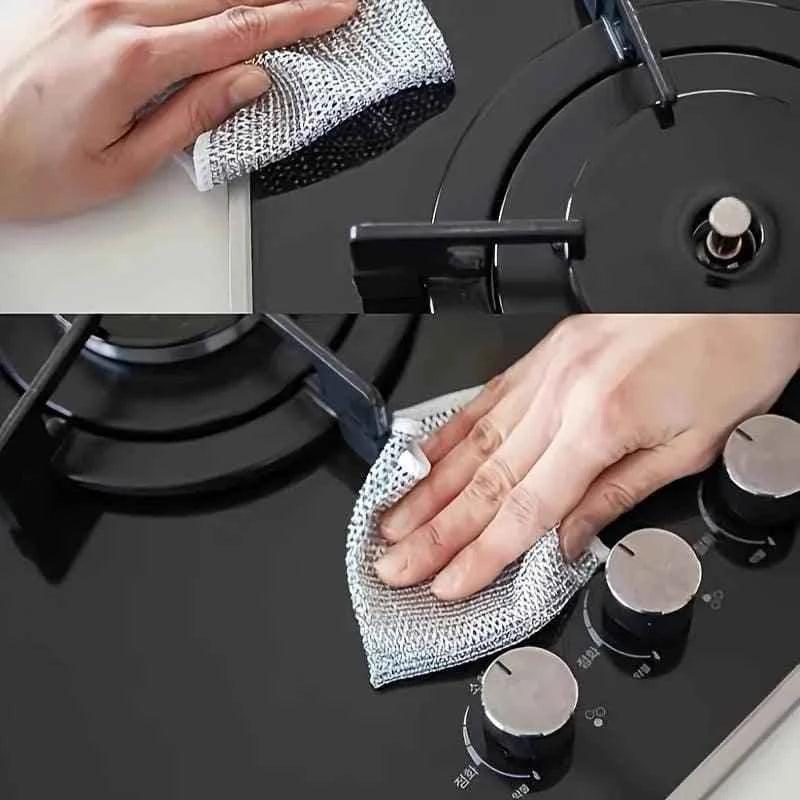 Non-Scratch Cleaning Cloth for Dishes | Durable Steel Wire Dishcloth
