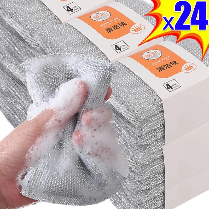 Double Sided Kitchen Cleaning Sponge Pack of 4