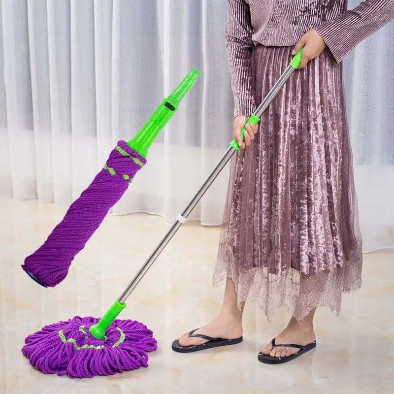Telescopic Twister Mop with Microfiber Head – Self Wringing Floor Cleaning Mop