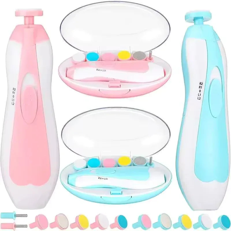 Electric Baby Nail Trimmer Set with 6 Attachments