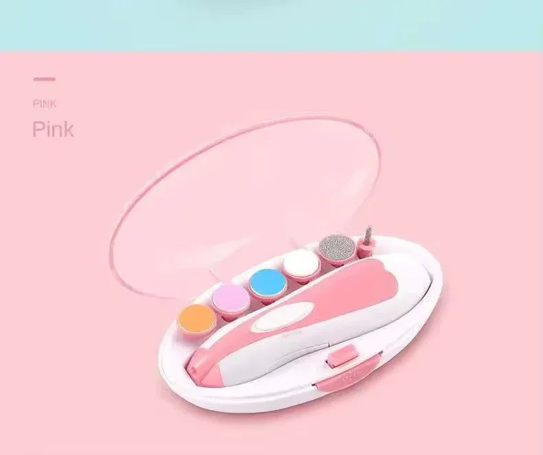 Electric Baby Nail Trimmer Set with 6 Attachments