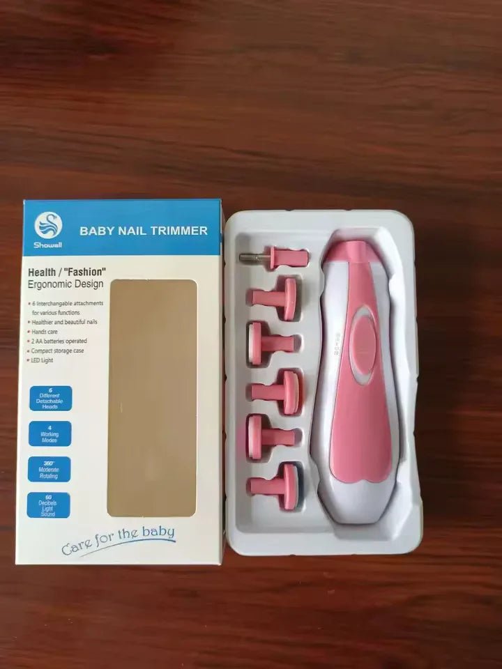 Electric Baby Nail Trimmer Set with 6 Attachments