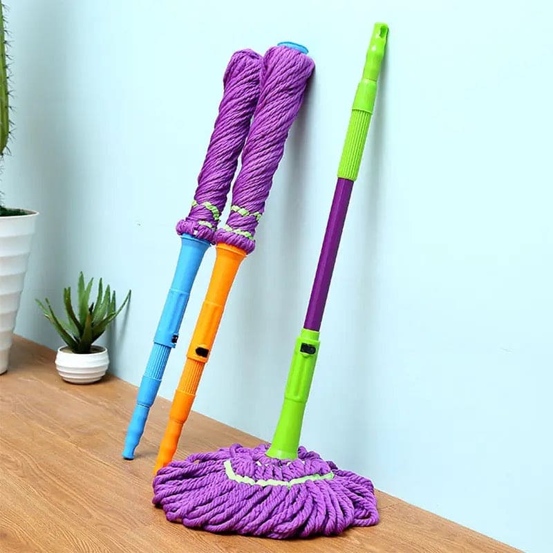 Telescopic Twister Mop with Microfiber Head – Self Wringing Floor Cleaning Mop